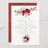 秋の結婚式フローラ招待状 招待状 (正面/裏面)