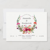 秋の結婚式フローラ招待状 招待状 (正面)