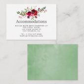 秋の結婚式フローラ水カラー宿泊施設 エンクロージャーカード (正面/裏面)