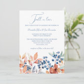 秋の結婚式フローラ水彩 招待状 (スタンド正面)