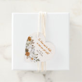 秋の結婚式ブランケット素朴フローラパンプキン フェイバータグ (インサイチュ)