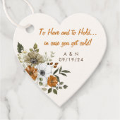 秋の結婚式ブランケット素朴花 フェイバータグ (正面)