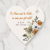 秋の結婚式ブランケット素朴花 フェイバータグ (裏面)