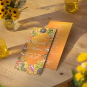 秋の結婚式プログラムオータムメープル葉パンプキンス プログラム