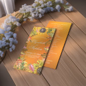 秋の結婚式プログラムオータムメープル葉パンプキンス プログラム