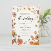 秋の結婚式ボホフラワーズ 招待状 (スタンド正面)