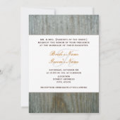 秋の結婚式メイソンジャーフラワーズ&バーンウッド 招待状 (裏面)