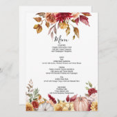 秋の結婚式メニューカードフローラ メニュー (正面/裏面)