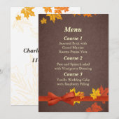 秋の結婚式メニュー メニュー (正面/裏面)