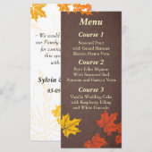 秋の結婚式メニュー メニュー (正面/裏面)