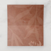 秋の結婚式モダンテラコッタ葉金ゴールド プレイスカード (内部開封)