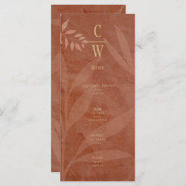 秋の結婚式モダンテラコッタ葉金ゴールド メニュー