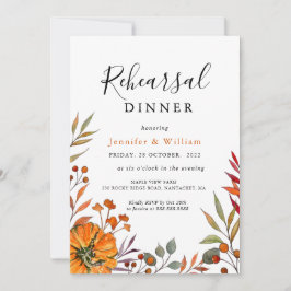 秋の結婚式リハーサルディナー招待状 案内状