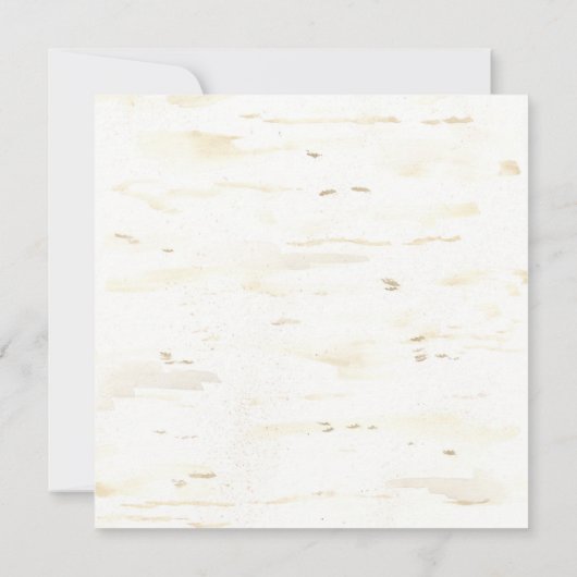 秋の結婚式リースボホフェザー樺の木バークスクエア 招待状 (裏面)