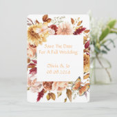 秋の結婚式ロマンチック日付を保存 セーブザデート (スタンド正面)