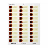 秋の結婚式住所 シール – オレンジサンフラワー (フルシート)