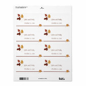 秋の結婚式優先ラベル ラベル (フルシート)