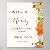 秋の結婚式内のメモリ結婚符号 ポスター (正面)