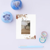 秋の結婚式写真ありがとうポストカード チラシ (シングル)