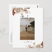 秋の結婚式写真ありがとうポストカード ポストカード (正面/裏面)