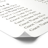 秋の結婚式座席表ポスター ポスター (角)