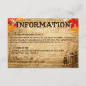 秋の結婚式情報カ素朴結婚ード エンクロージャーカード (正面)