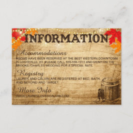 秋の結婚式情報カ素朴結婚ード エンクロージャーカード