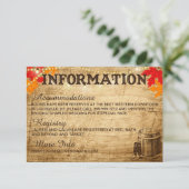 秋の結婚式情報カ素朴結婚ード エンクロージャーカード (スタンド正面)