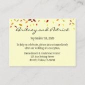 秋の結婚式披露宴&アコモデーションカード エンクロージャーカード (裏面)