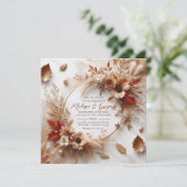 秋の結婚式招待状オータムハロウィーンハーベスト (スタンド正面)