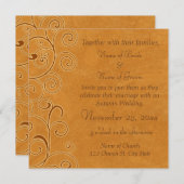 秋の結婚式招待状カード 招待状 (正面/裏面)