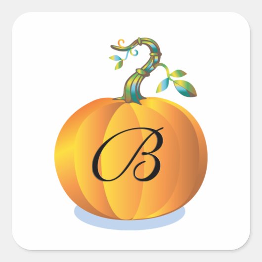 秋の結婚式招待状シール スクエアシール (正面)