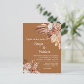 秋の結婚式招待状テンプレート葉書 インビテーションポストカード (スタンド正面)