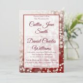 秋の結婚式招待状 - ワインレッドとシャンパン 招待状 (スタンド正面)