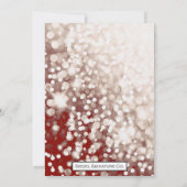 秋の結婚式招待状 - ワインレッドとシャンパン 招待状 (裏面)