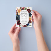 秋の結婚式招待状 |予算フライヤー チラシ (手)