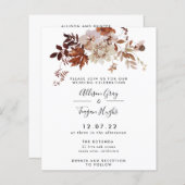 秋の結婚式招待状 |予算 (正面/裏面)