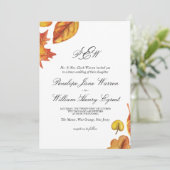 秋の結婚式招待状 招待状 (スタンド正面)