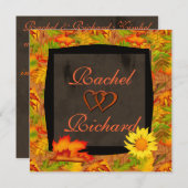 秋の結婚式招待状 招待状 (正面/裏面)