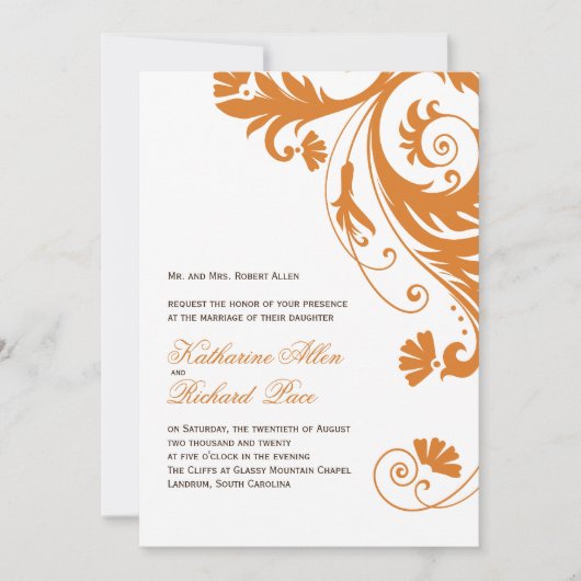 秋の結婚式招待状 招待状 (正面)