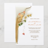 秋の結婚式招待状 招待状 (正面/裏面)