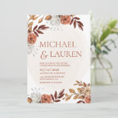 秋の結婚式招待状 招待状 (スタンド正面)