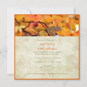 秋の結婚式招待状 招待状 (裏面)