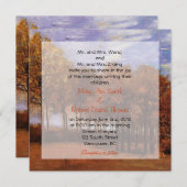 秋の結婚式招待状。秋の景色 招待状 (正面/裏面)