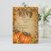 秋の結婚式招待状「紅葉」への返信 招待状 (スタンド正面)