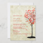 秋の結婚式招待状/赤いカエデの 招待状 (裏面)