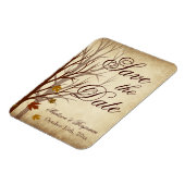 秋の結婚式日付を保存するフレキシブルマグネット マグネット (左側)