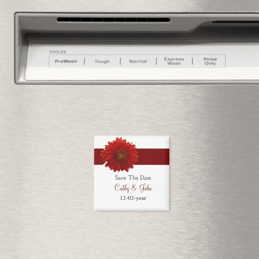 秋の結婚式日付マグネットの保存 マグネット (インサイチュ (食洗機))