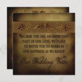 秋の結婚式更新招待状葉 招待状 (正面/裏面)