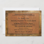 秋の結婚式更新誓い招待状 招待状 (裏面)